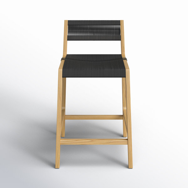 AllModern Luzon 24'' Counter Stool with Solid Wood Frame Wayfair